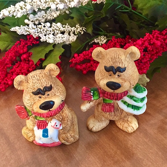 🎄Vintage Ceramic Christmas Bear Set🎄 - Picture 4 of 10